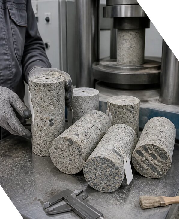 Испытание кернов бетона с определением прочности в Нефтекамске