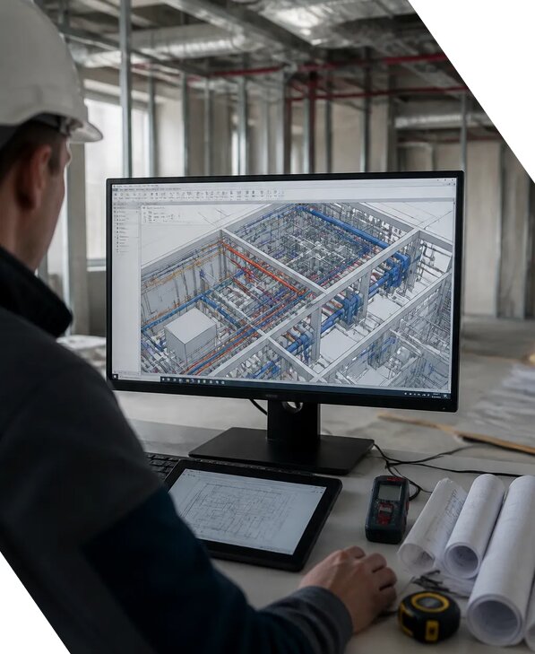 Создание BIM модели инженерных сетей для объектов в Нефтекамске